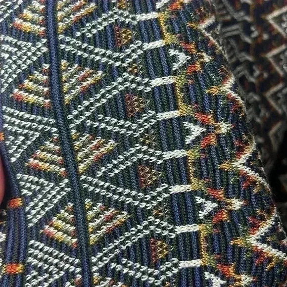 BCBGMAXAZRIA Aztec Pull On Stretch Mini Dress Size Small Navy Multi - Picture 7 of 9